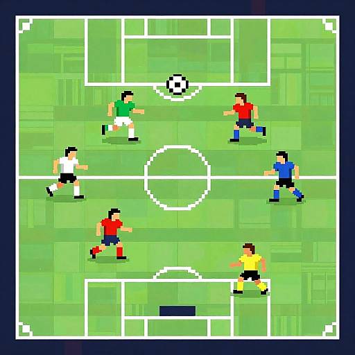Pixel Art Football in Spreadsheet Grid