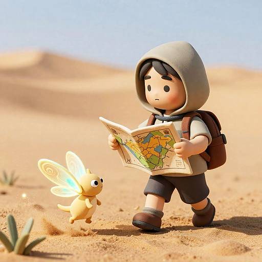 Brave Desert Scout with Sand-Sprite