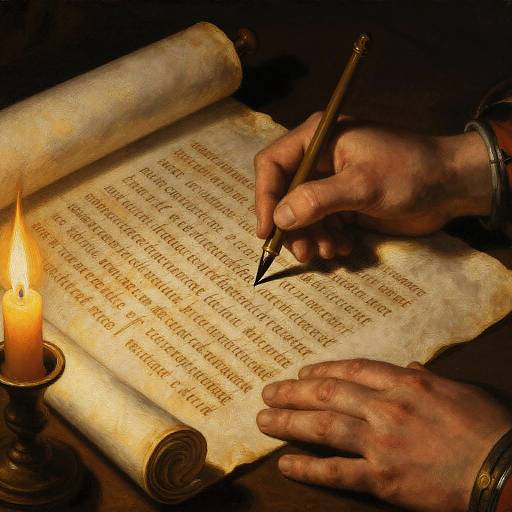 Renaissance Hands Copying Ancient Script