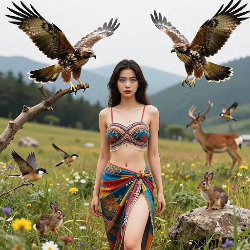 Photorealistic Feminine Tribal Beauty
