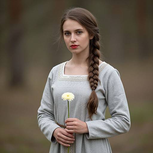 Realistic Medieval Russian Woman Portrait
