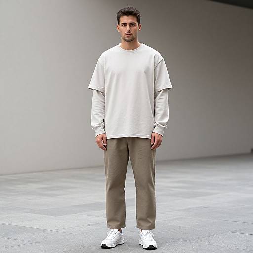 Minimalist European Streetwear in Urban Setting