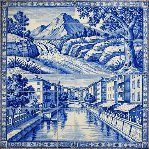 Cobalt Azulejo River: Mountain to Canal