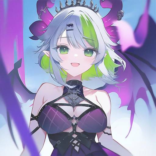 Illustration of Apricot the lich, vshojo in the style of Cierra (ra-bit)