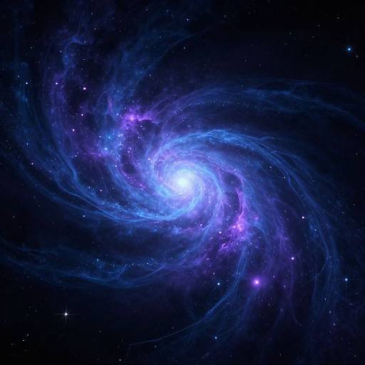 Glowing Cosmic Particles Swirling