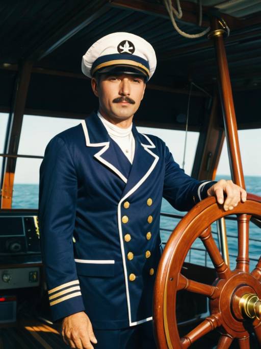 Photorealistic Portrait of Ship Captain