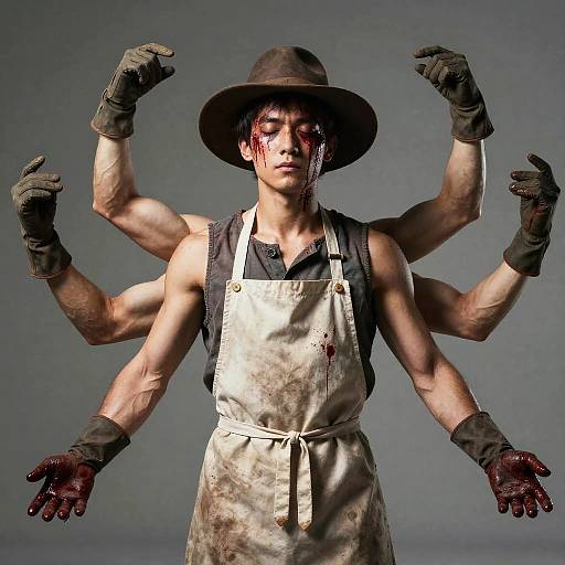 Photorealistic Character with Extra Arms