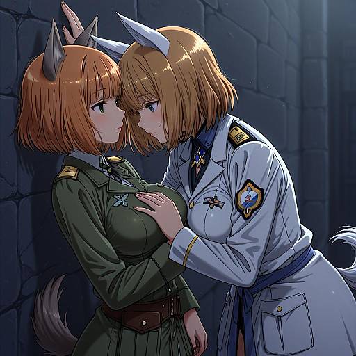 Illustration of Gundula rall, world witches series in the style of Fumitan (humitan)