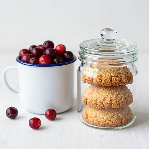 Cranberry Enamel Biscuit Jar