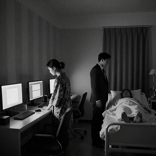 Mysterious Encounter in Dim Room