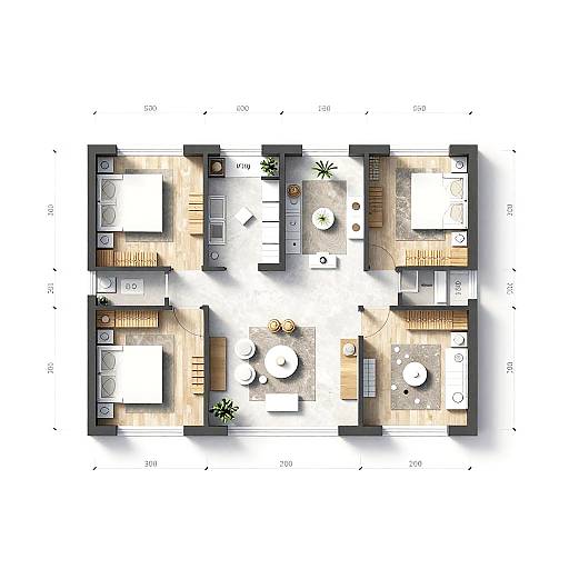 AI-Generated Modern Apartment Floor Plan