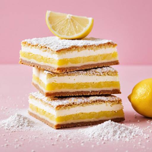 Stack of Lemon Bars with Powdered Sugar