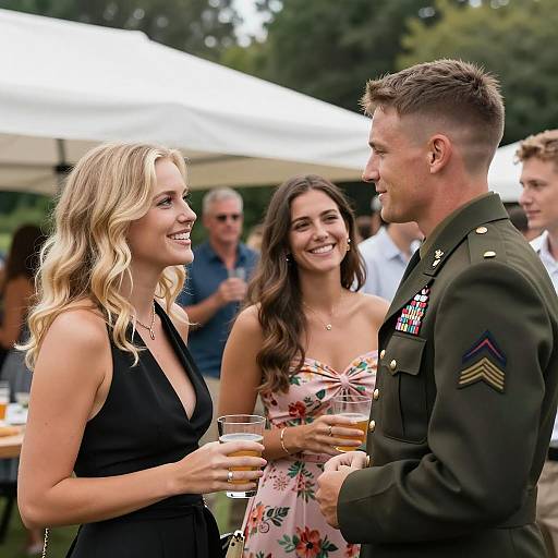 Vibrant Outdoor Party Scene with Friends