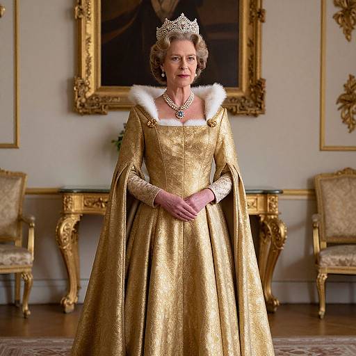 Adult Queen Elizabeth Costume in Gold