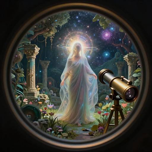 Celestial Garden Through Cosmic Lens