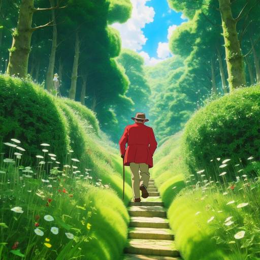 Winston Churchill Ascending a Meadow Path