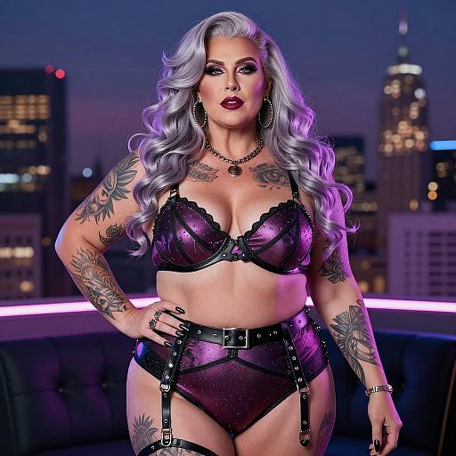 Rebel-Chic Plus-Size Boudoir Portrait Session