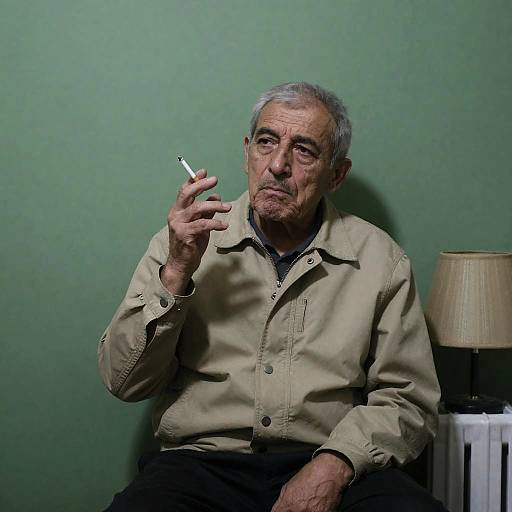 Middle-Aged Man in Intense Contemplation