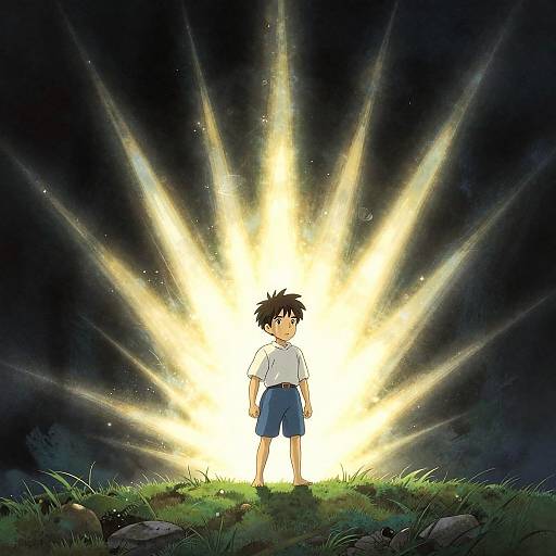 Majestic Brave Boy in Shining Light