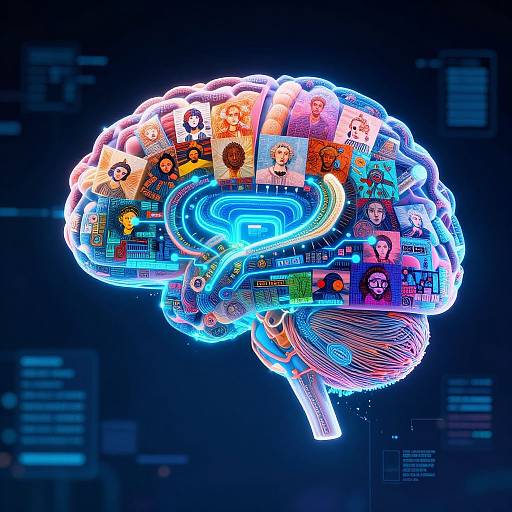 AI Brain Creating Digital Art