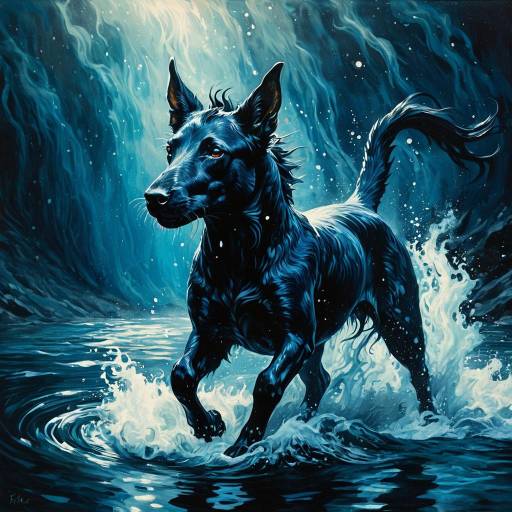 Epic Fantasy Kelpie in Blue Water Epic Fantasy Kelpie in Blue Water