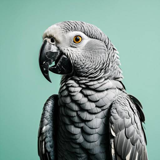 African Grey Parrot Portrait