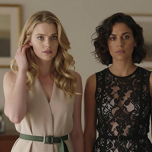 Intimate Indoor Portrait of Two Women