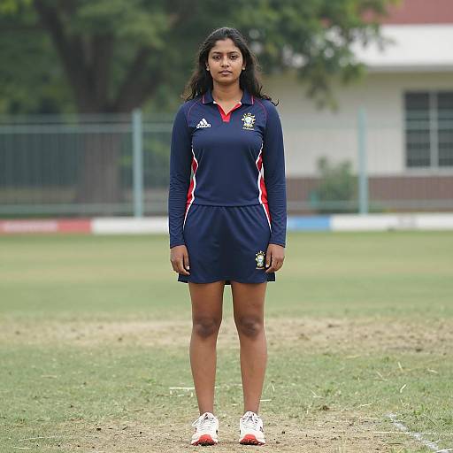 Young Woman in Cricket Dress Photograph