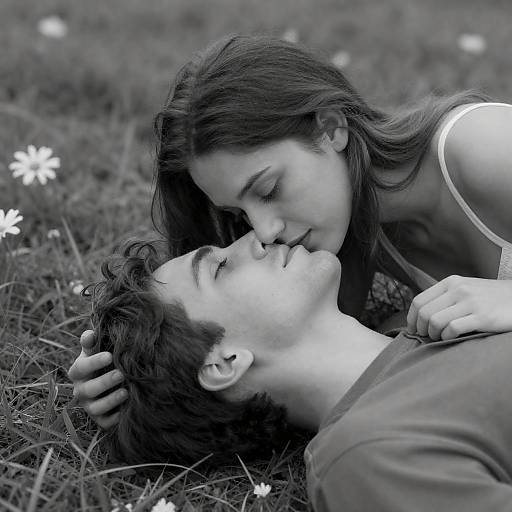 Intimate Black-and-White Portrait in Nature