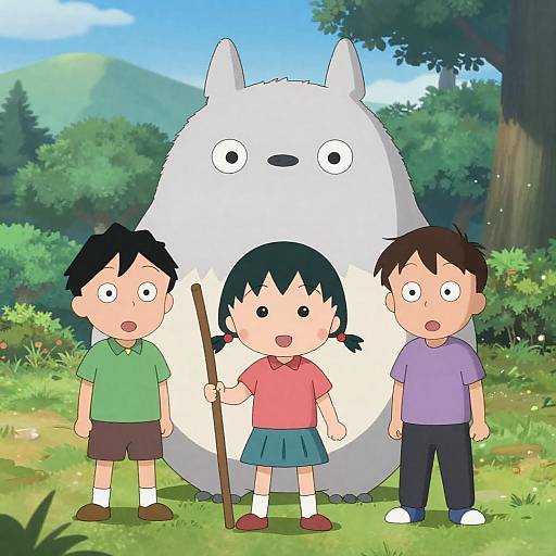 Whimsical Forest Adventure with Characters