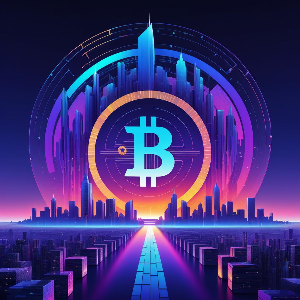 Futuristic Bitcoin Cityscape Artwork