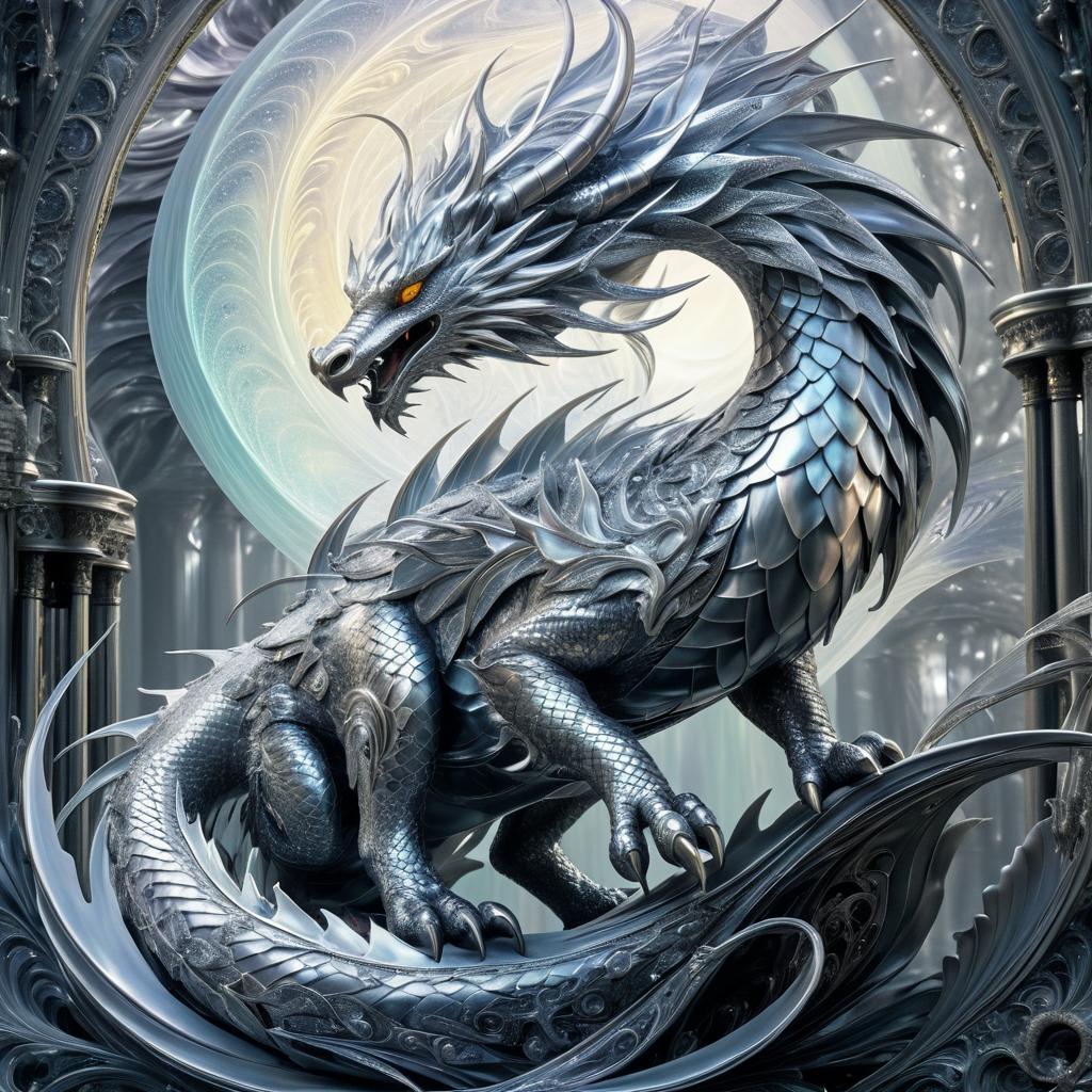 Mystical Vintagepunk Dragon Artwork