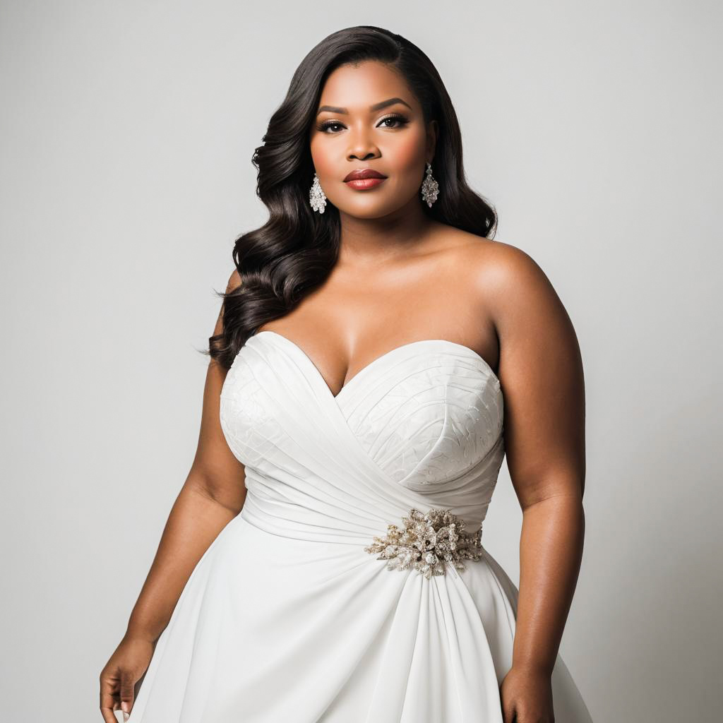 Elegant Plus-Size Fashion Photography Shoot