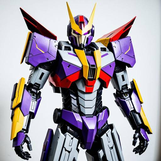 Purple and Gray Transformer Style Robotic Armor