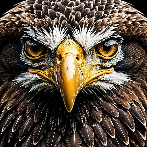 Close-Up Detailed Eagle Portrait