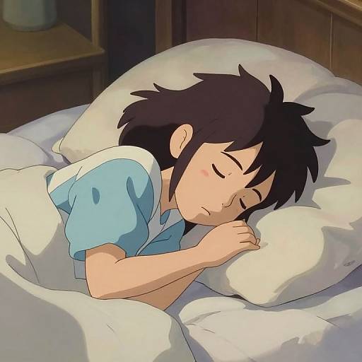 Vector Art of Sleeping Girl