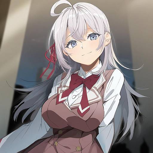 Illustration of Alisa mikhailovna kujou, tokidoki bosotto roshia-go de dereru tonari no alya-san in the style of Demizu posuka