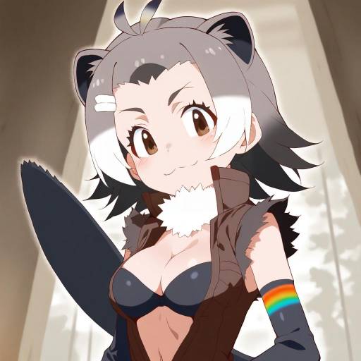 Illustration of American beaver (kemono friends), kemono friends in the style of Kayabakoro