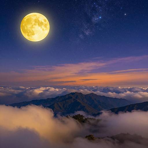 Mesmerizing Celestial Mountain Landscape