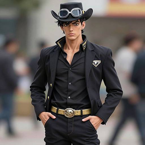 JoJo Style Male Cowboy Portrait