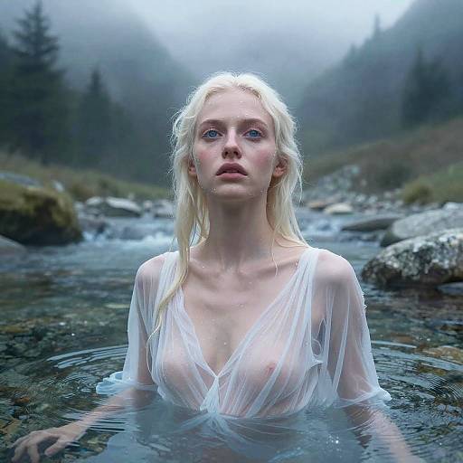 Ethereal Woman in Crystal Spring