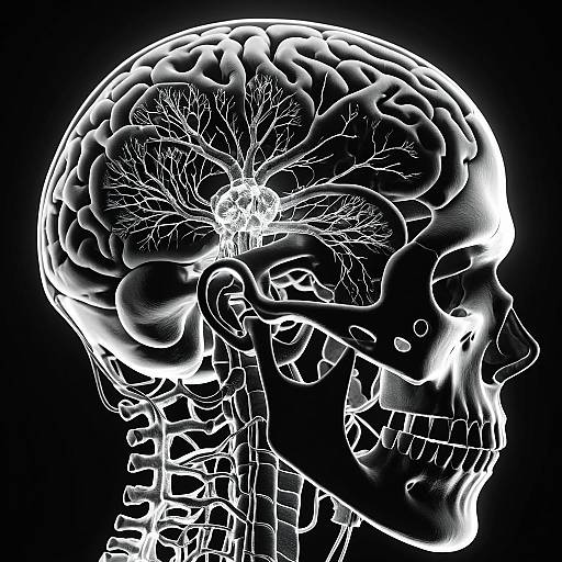 3D Anatomical Rendering of Human Brain with Neural Pathways