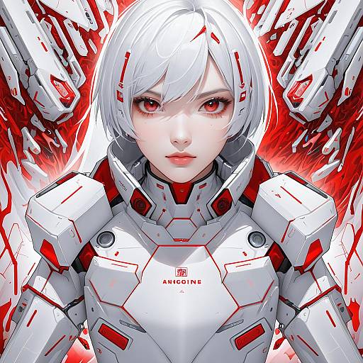 Illustration of Ariane yeong, signalis in the style of Bbc-chan