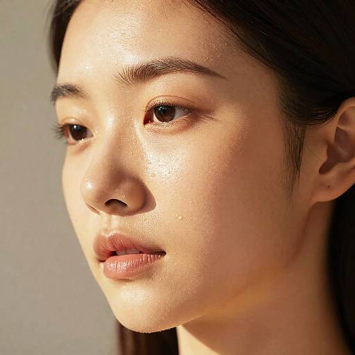 Radiant Gleaming Skin Close-Up Portrait