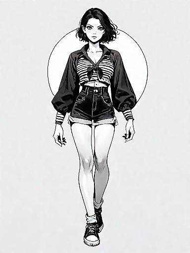 Stylish Woman in Casual Chic Outfit