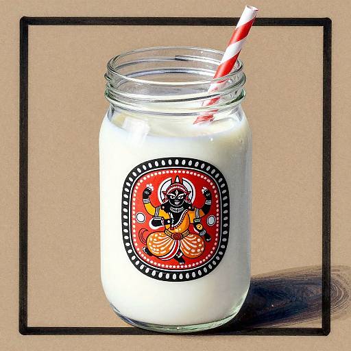 Hyper Realistic Pattachitra Milk Art