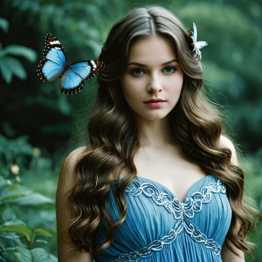 Realistic Fantasy Butterfly Girl in Nature