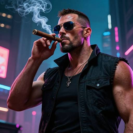 Duke Nukem Cyberpunk Cityscape