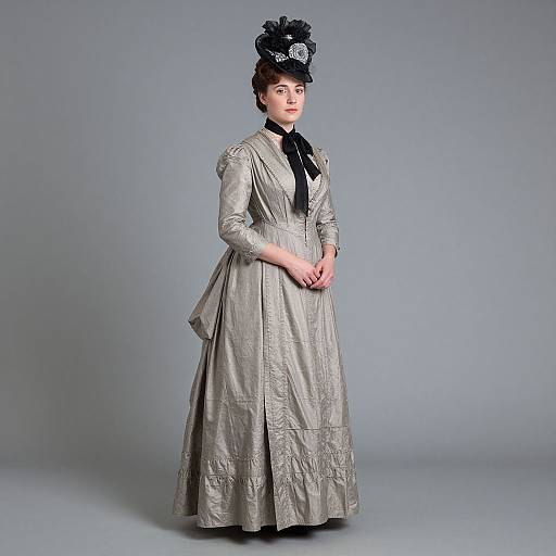 Victorian Woman in Elegant Dress