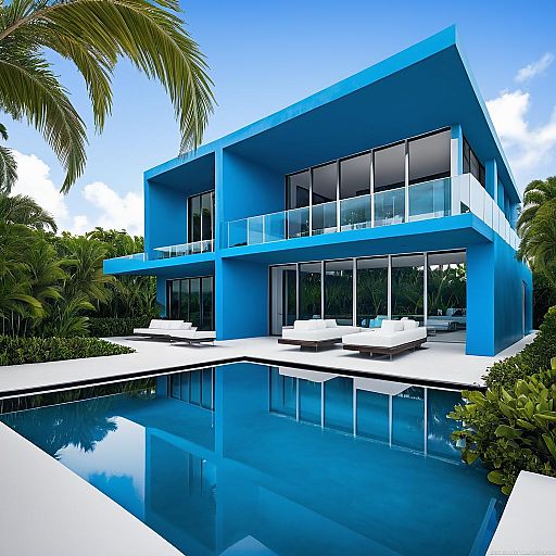 Modern Doodle of Nathan Burleson's House Modern Doodle of Nathan Burleson's House